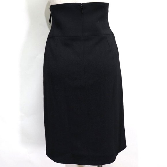 CHANEL Dresses & Skirts - CHANEL 08A P33857V12627 high waist tight skirt black wool Women